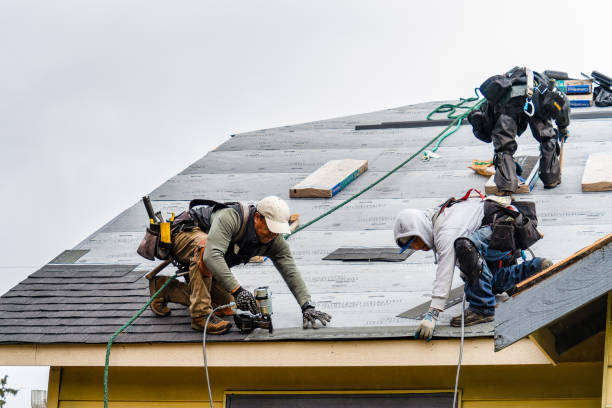 Professional Gutter Installation technician working in Gouldsboro, PA